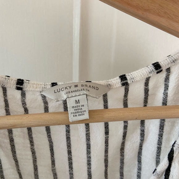 Lucky Brand Striped Wrap Top - Picture 2 of 2